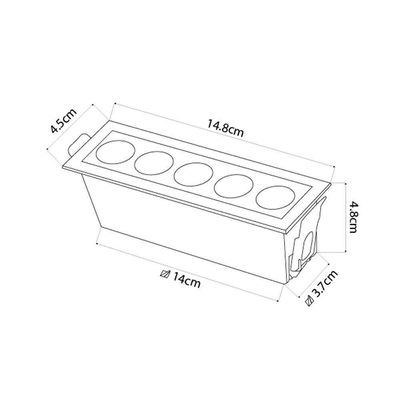 Spot De Embutir Nordecor Downlight Powerus Led Alto Irc 90 10w Bivolt Lente Branca 4000k