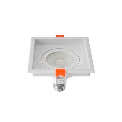 Spot De Embutir Recuado Nordecor Loyo Para 1 Lâmpada Par 20 E27 Quadrado Branco