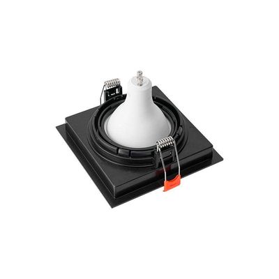 Spot De Embutir Recuado Nordecor Loyo Para 1 Lâmpada Ar70 Quadrado Preto