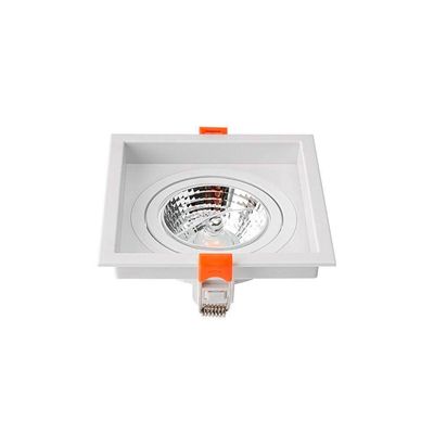Spot De Embutir Recuado Nordecor Loyo Para 1 Lâmpada Ar70 Quadrado Branco