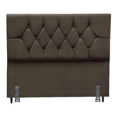 Cabeceira Para Cama Casal Queen 160 Cm Olívia E Frame Suede Cor:marrom