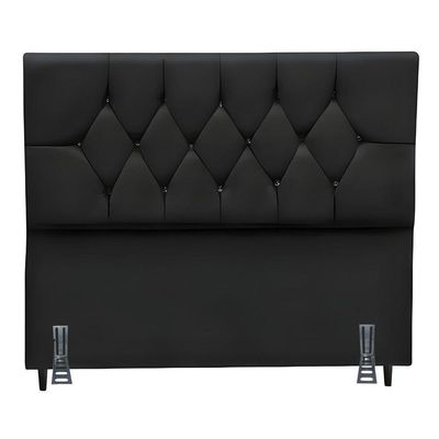Cabeceira Para Cama Solteiro 90 Cm Camille Com Frame Suede Preto