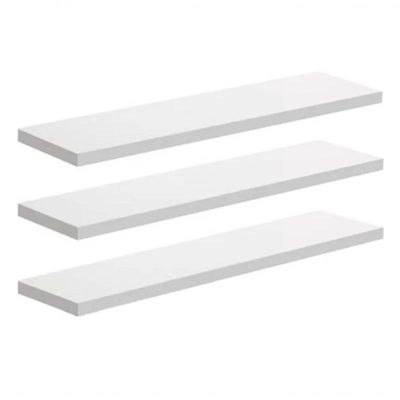 Kit 3 Prateleiras Decorare Branca 10 X 40cm - Prat-k