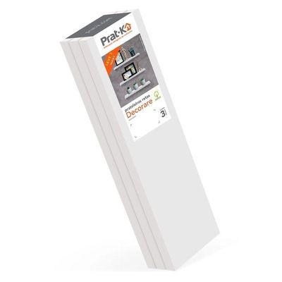 Kit 3 Prateleiras Decorare Branca 10 X 40cm - Prat-k