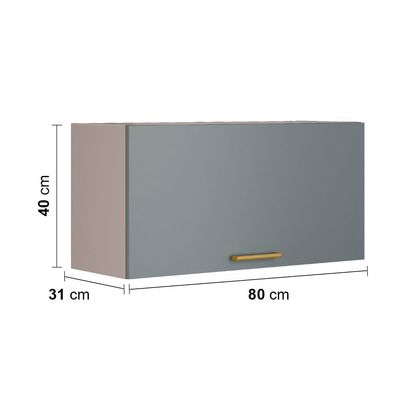 Armário de Geladeira Itatiaia Essence com 1 Porta, 1 Prateleira e 80 cm de Largura  Fendi e Gris