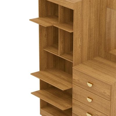 Comoda Roupeiro Espelho 120 Cm 2 Portas 20034 Nature Vlr