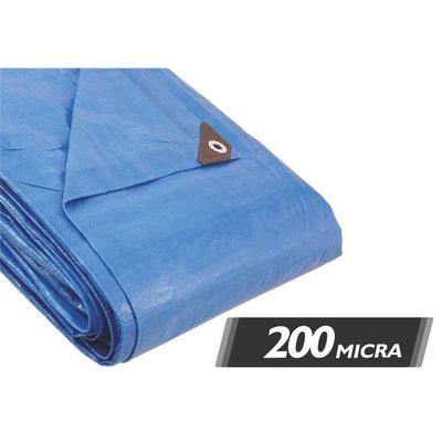 Lona Polietileno 7x5m Azul 200 Micras Reforçada Vonder Plus