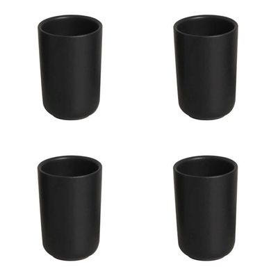 Conjunto Copos Neo 04 Peças 110ml Preto Matte Porto Brasil