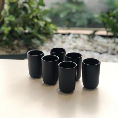 Conjunto Copos Neo 04 Peças 110ml Preto Matte Porto Brasil