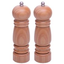 Kit 2 Moedores de Sal Pimenta Nature 5x17cm Bambu Lyor Triturador Temperos Condimentos Cozinha
