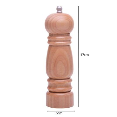 Kit 2 Moedores de Sal Pimenta Nature 5x17cm Bambu Lyor Triturador Temperos Condimentos Cozinha