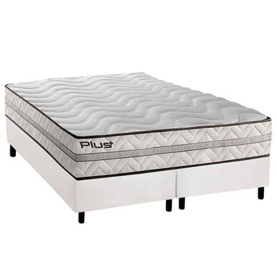Conjunto Box Queen: Colchão Espuma Paropas D33 Pasquale Plus + Base CRC Corano White (158x198)