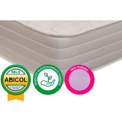 Conjunto Box Baú King: Colchão Espuma Herval D45 Top + Base CRC Linhão White (193x203)