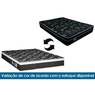 Cama Box Baú Solteiro: Colchão Anatômico Plumatex D33 Selectus + Base CRC Suede Black (88x188)