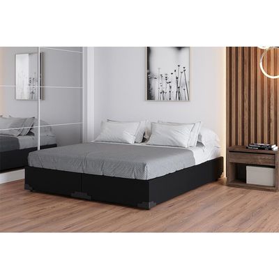 Base para Cama Box Queen Joe Suede (36x158x198) Preta