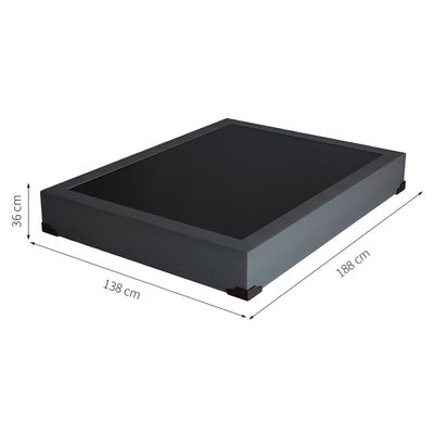 Base para Cama Box Casal Joe Suede (36x138x188) Grafite