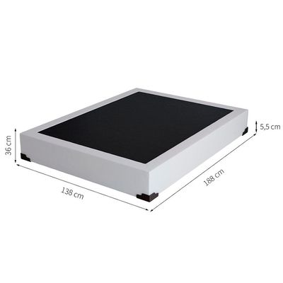 Base para Cama Box Casal Joe (36x138x188) Branca