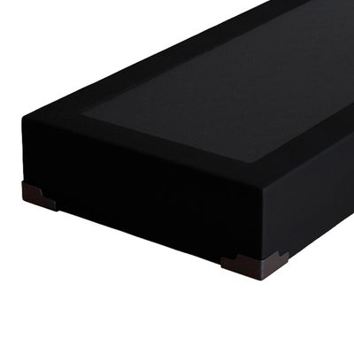 Base para Cama Box Solteiro Joe Suede (36x88x188) Preta