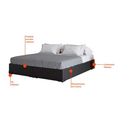 Base para Cama Box Queen Joe (36x158x198) Preta