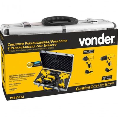 Parafusadeira Impacto Bateria 12V Biv Pfbv 012 Vonder