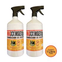 Kit 2 Exterminadores De Escorpiões Baratas E Outros Maxxinseto Power 1 Litro - 100% Natural