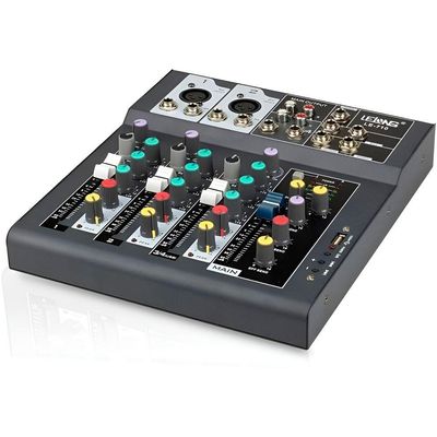 Mesa De Som Digital Mixer Usb 4 Canais Bluetooth Mp3 Player
