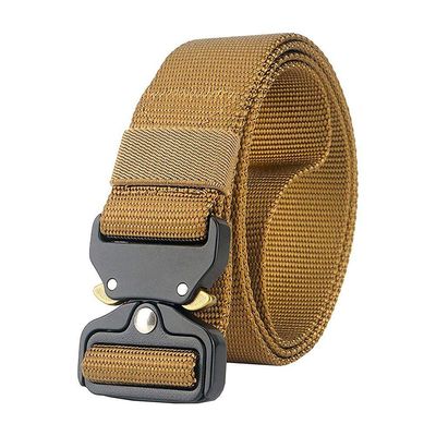 Cinto Tatico Com Fivela De Engate Rapido Metal Anti Alergico Bege