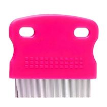 Pente Fino Anti Pulgas Removedor Carrapatos Limpeza Rosa