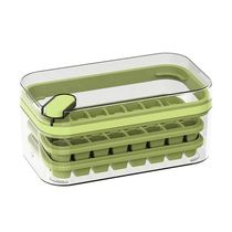 Forma De Gelo 64 Cubos Camada Dupla Recipiente Bandeja Verde