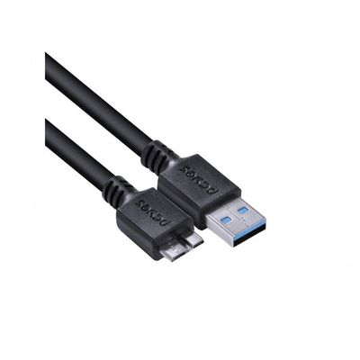 Cabo Para Hd Externo Usb A 3.0 Macho Micro Usb B 3.0 (10 Pinos) 28awg Puro Cobre 5 Metros