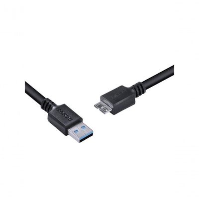 Cabo Hd Externo Usb A 3.0 Macho Micro Usb B 3.0 (10 Pinos) 28awg Puro Cobre 3 Metros