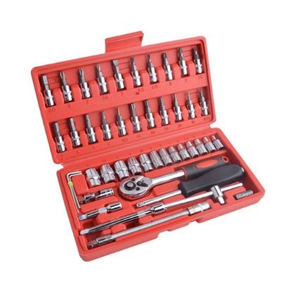 Conjunto Kit Ferramentas Soquete 1-4 46pçs Reparos