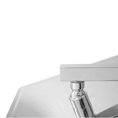 Chuveiro Ducha Quadrado Aquecimento Solar Ou Gás Metal Inox Cromado Articulável Com Braço 30x30cm