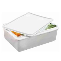 Kit 6 Caixas Herméticas Plásticas Empilháveis 3,5l Branco