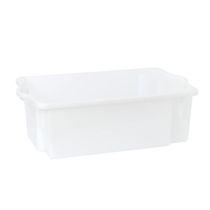 Caixa Plástica Empilhável Com Tampa 24,5l Plasvale - 56x33x19cm (cxlxa) Branco