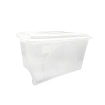 Caixa Plastica Organizadora Transparente Grande 50 Litros - Plasvale Transparente