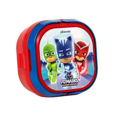 Kit 2 Marmitas 2 Compartimentos Com Alça Pj Masks Decorado Pj Masks