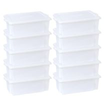 Kit 10 Caixas Para Cozinha Empilháveis 24,5l Branco