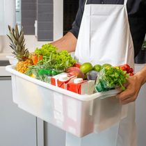 Kit 10 Caixas Para Cozinha Empilháveis 24,5l Branco