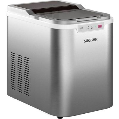 Máquina De Gelo 12 Kg Por Dia Suggar Prata Ice Maker 110V