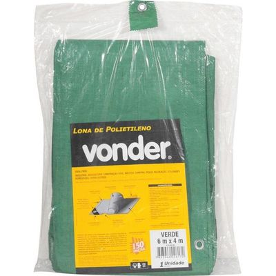 Lona Polietileno 6x4m Verde Vonder