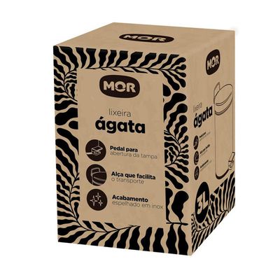 Lixeira com Pedal 3L Mor Inox