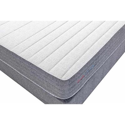 Conjunto Box Solteiro: Colchão Espuma Herval D28 Singlecore + Base CRC Suede Gray (88x188)