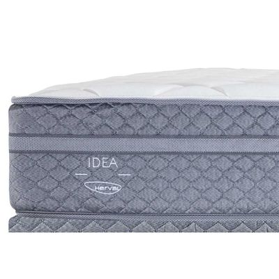 Conjunto Box Baú Casal: Colchão Molas Herval Maxspring C1780 + Base CRC Suede Gray (138x188)