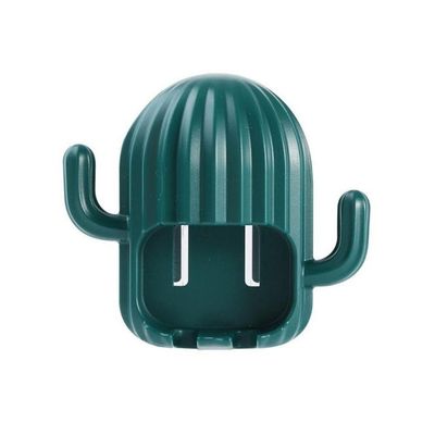 Porta Escova De Dente De Parede Cacto Verde Escuro
