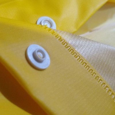 Capa De Chuva Em Pvc Forrada Amarela Com Capuz Tam. M - Vinilseg