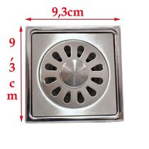 Ralo Inox 201 Inteligente 10x10cm Sem Mau Cheiro Tampa 2mm