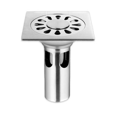 Ralo Inox 201 Inteligente 10x10cm Sem Mau Cheiro Tampa 2mm