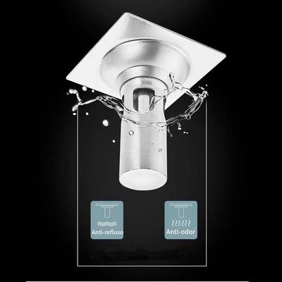 Ralo Inox 201 Inteligente 10x10cm Sem Mau Cheiro Tampa 2mm