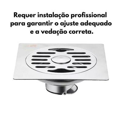 Ralo Anti-odor Elimina Mal Cheiro 15x15 Aço 201 - 0035